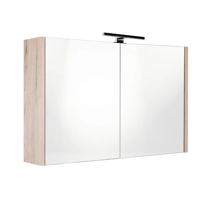 Best Design Happy spiegelkast met verlichting 100x60cm eiken