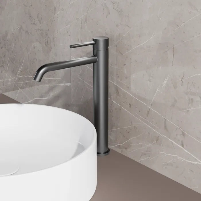 Best Design High End Moya verhoogde wastafelkraan gunmetal