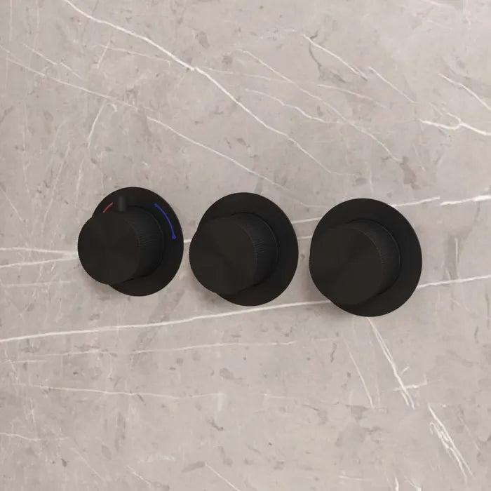 Best Design High End Nero complete 2-wegs inbouwthermostaat zwart mat