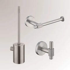 Best Design High End toilet accessoire set incl toiletborstel, rolhouder en haak RVS