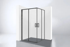 Best Design Hulmer sliding door shower enclosure 120x90x210cm matte black