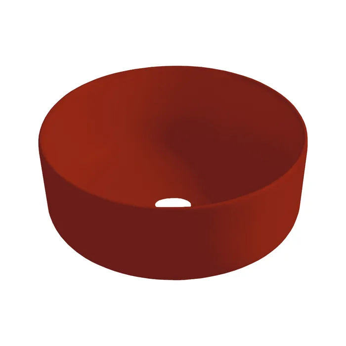Best Design Luzz waskom 40cm keramiek donkerrood mat