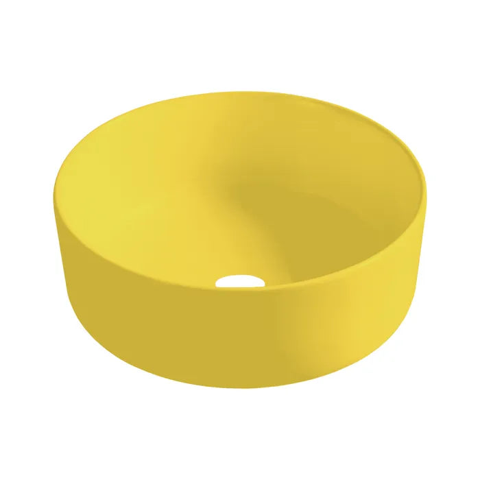 Best Design Luzz waskom 40cm keramiek geel mat