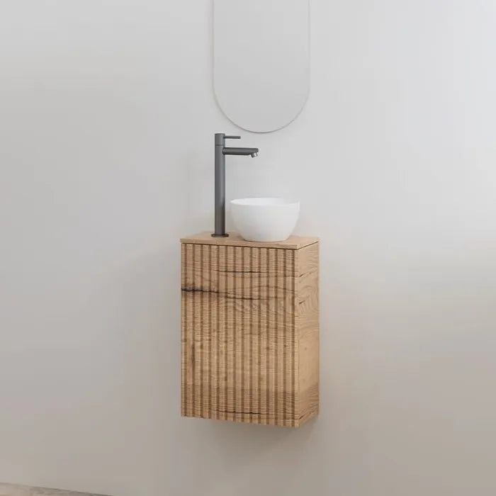 Best Design Mali ribbel toiletmeubel eiken