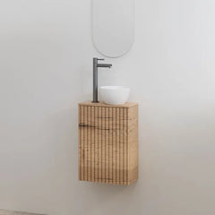 Best Design Mali ribbel toiletmeubel eiken