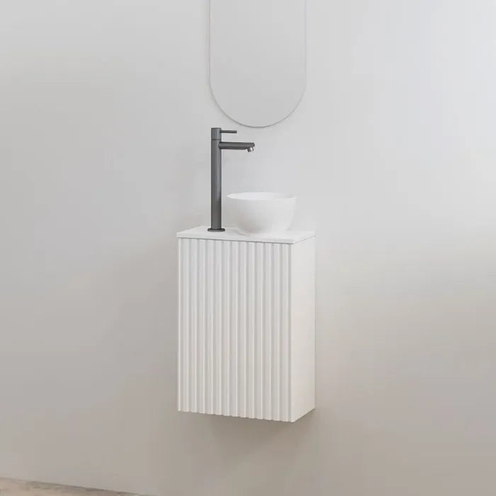 Best Design Mali ribbel toiletmeubel wit mat