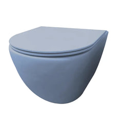 Best Design Morrano hangend toilet randloos lichtblauw mat