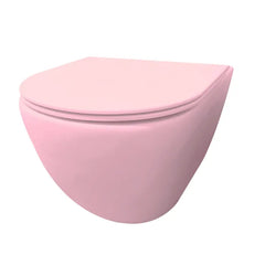 Best Design Morrano hangend toilet randloos lichtroze mat