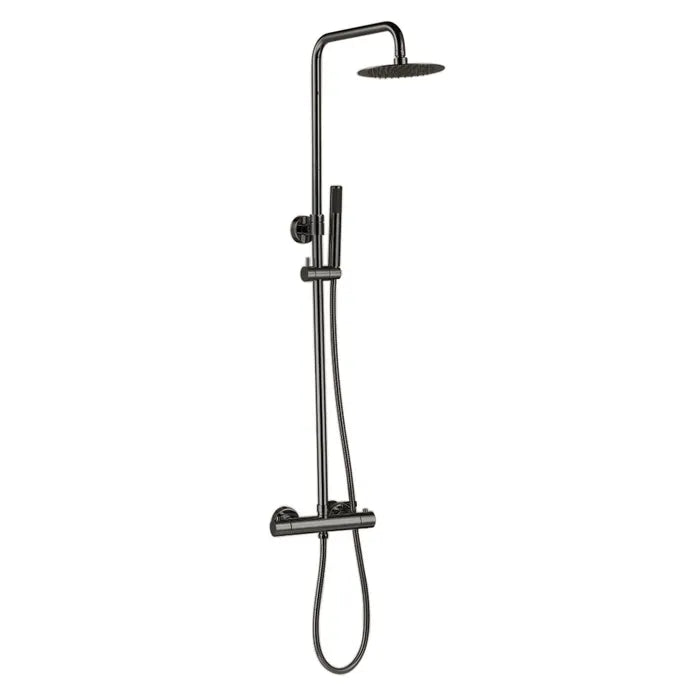Best Design Moya thermostatische opbouw regendouche 20cm Gunmetal verouderd ijzer