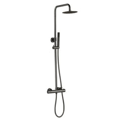 Best Design Moya thermostatische opbouw regendouche 20cm Gunmetal verouderd ijzer