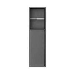 Best Design Moya Zione inbouw toiletrolhouder met deur 60x17x12cm gunmetal