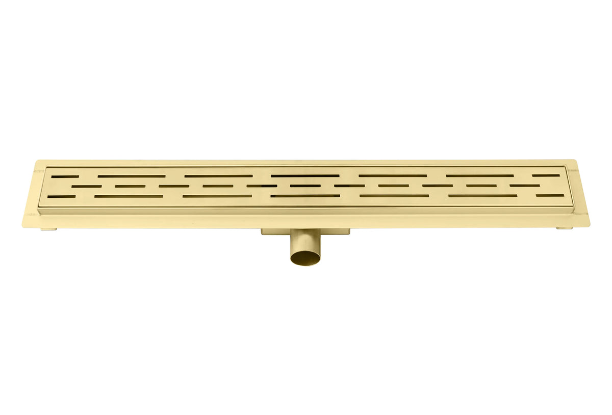 Best Design Nancy Shower Drain Matte Gold with Flange 70cm