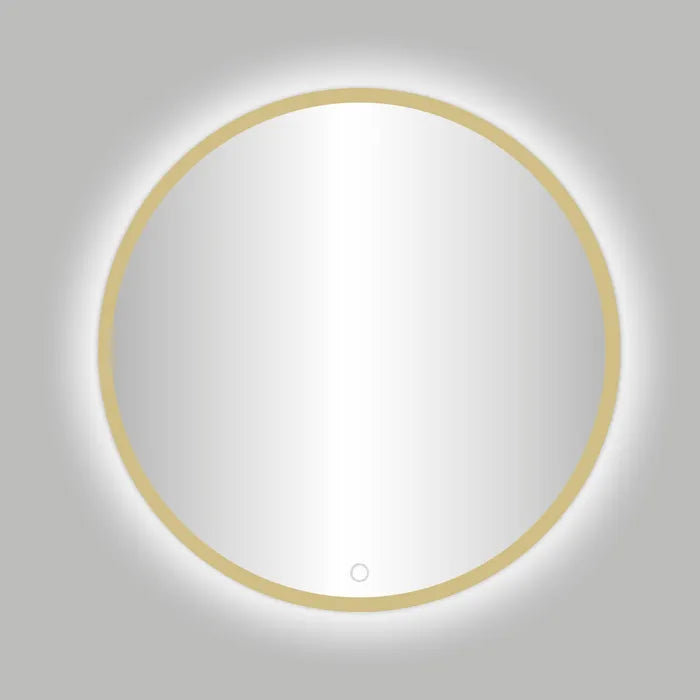 Best Design Nancy Rivoli ronde spiegel goud incl. LED verlichting Ø 120cm