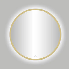 Best Design Nancy Rivoli ronde spiegel goud incl. LED verlichting Ø 120cm