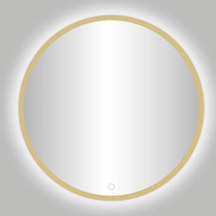 Best Design Nancy Rivoli ronde spiegel goud incl. LED verlichting Ø 140cm