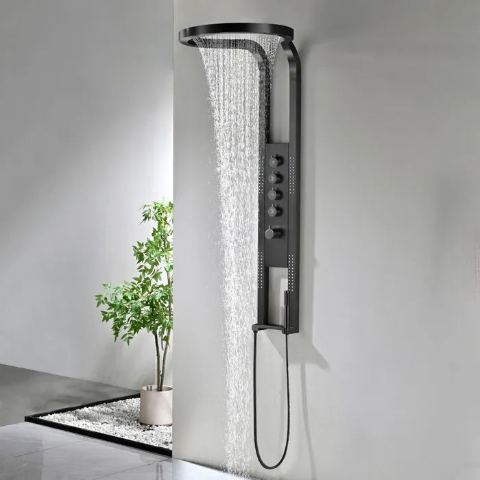 Best Design Nero Future thermostatisch douchepaneel zwart mat