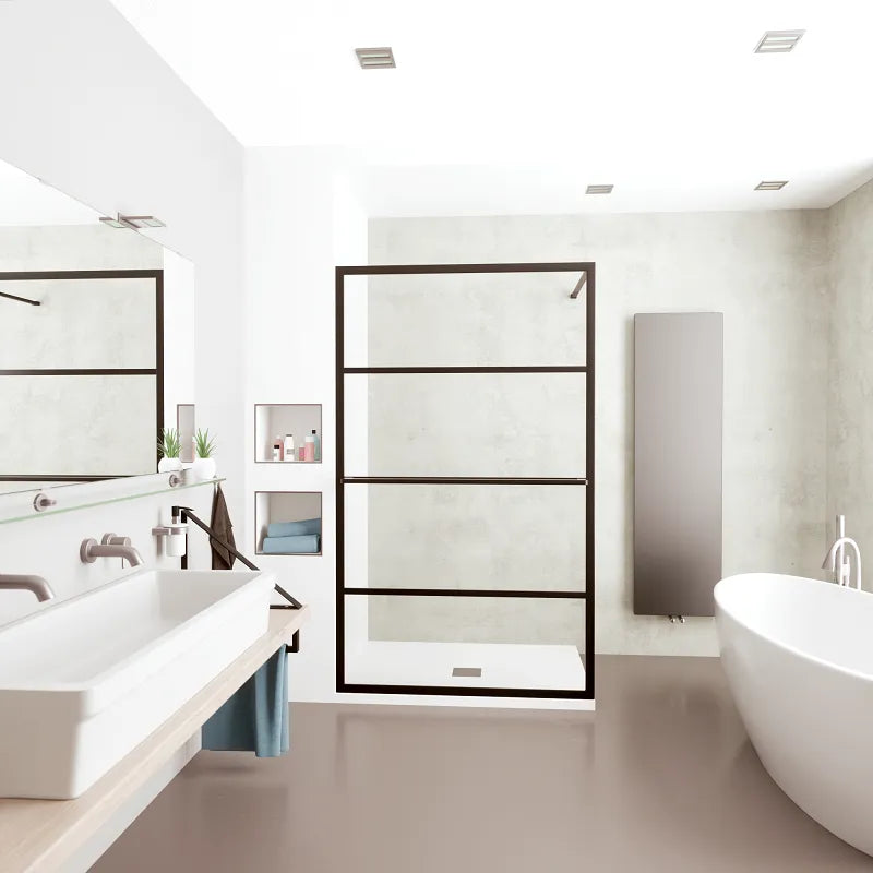 Best Design Nero inloopdouche 90x200cm anti-kalk 10mm