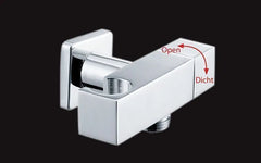 Best Design opsteek garnituur afsluitbaar Square t.b.v. knijphanddouche