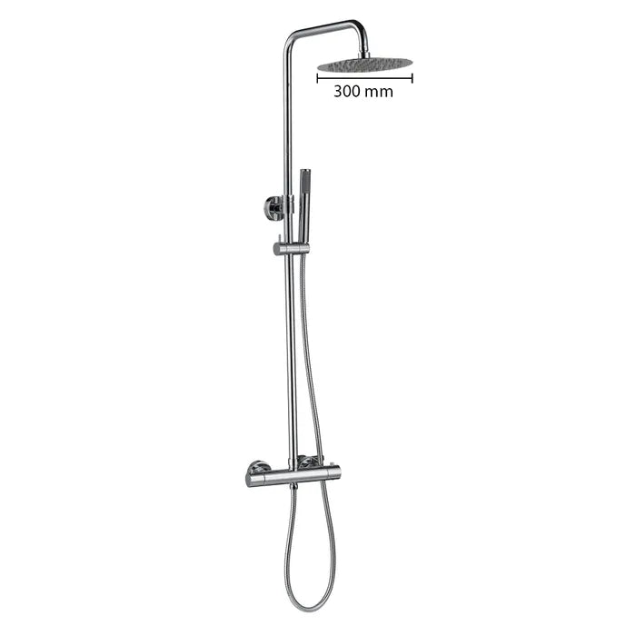 Best-Design Paris-300 Thermostatic Rain Shower Exposed Chrome