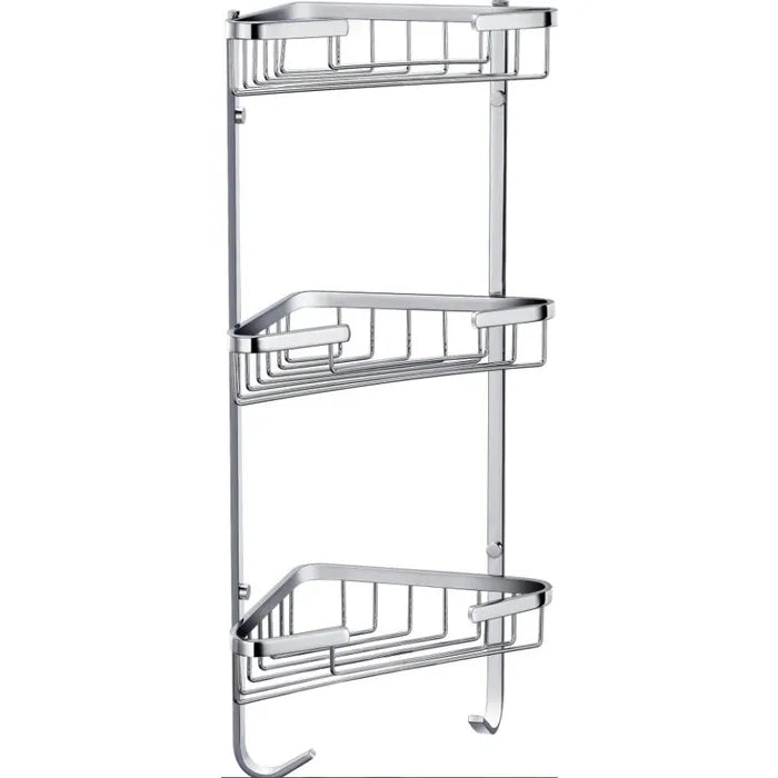 Best Design Rome Douche hoekrek 3 schaps chroom