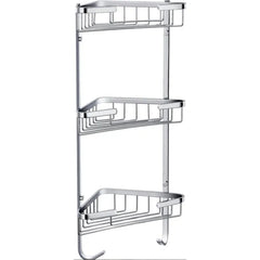 Best Design Rome Douche hoekrek 3 schaps chroom