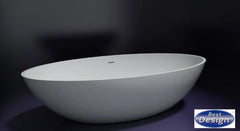 Best Design Solid New Stone vrijstaand bad 180x85x52cm glans wit