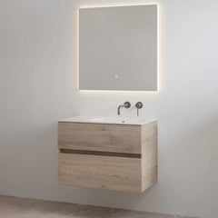 Best Design Splash bathroom vanity unit 80cm without tap hole light oak