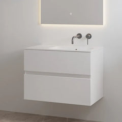 Best Design Splash bathroom vanity unit 80cm without tap hole white gloss