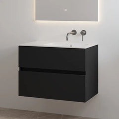 Best Design Splash badkamermeubel 80cm zonder kraangat zwart mat