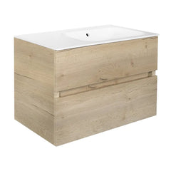 Best Design Splash handleless oak vanity unit with 2 drawers 80cm