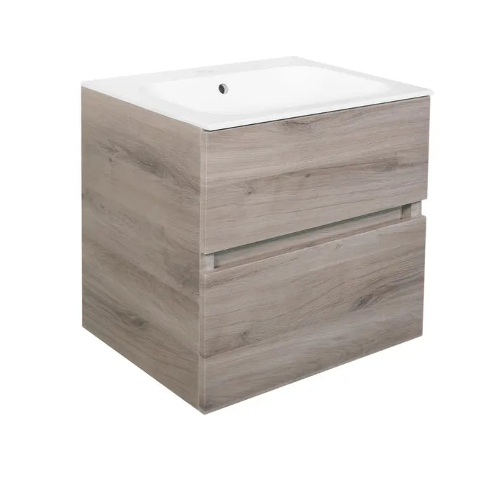 Best Design Splash wastafelonderkast greeploos 2 lades eiken grijs 60cm