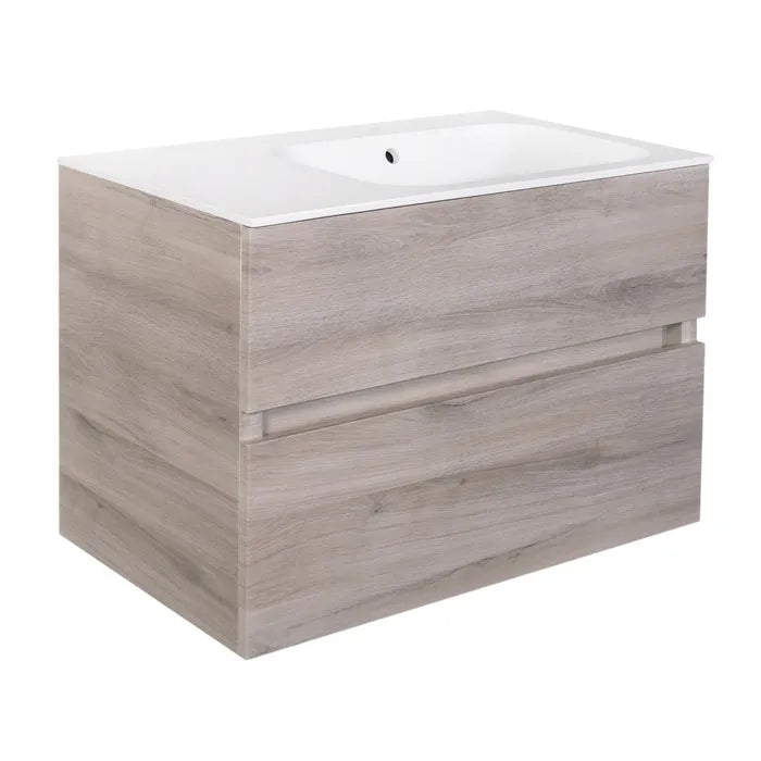 Best Design Splash wastafelonderkast greeploos 2 lades eiken grijs 80cm