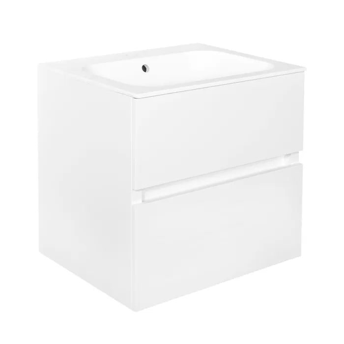 Best Design Splash handleless vanity unit 2 drawers white gloss 60cm