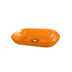 Best Design Transparent Orange washbasin 54x34cm