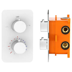 Best Design White 2-way built-in shower thermostat with built-in box white