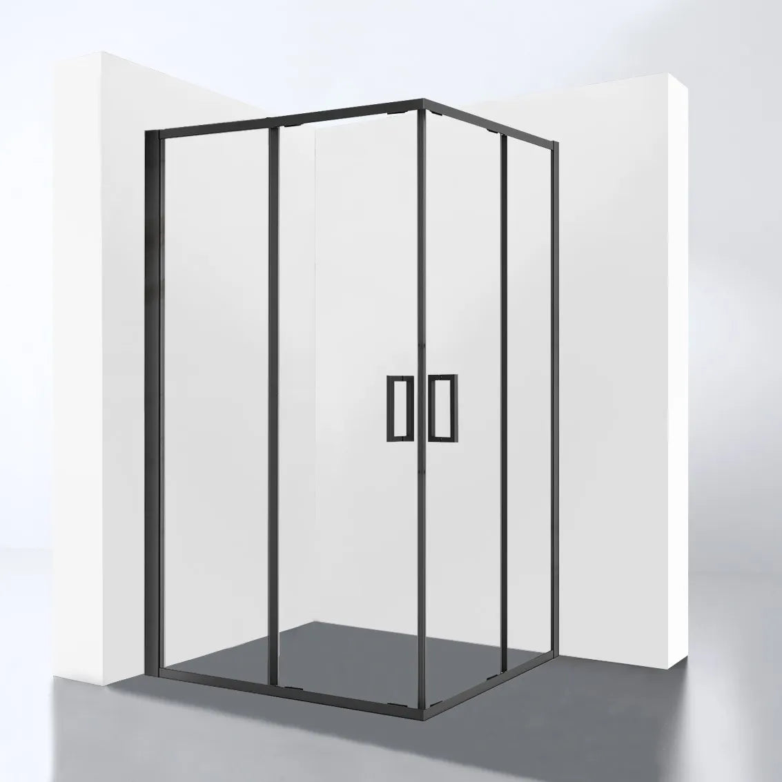 Best Design Hulmer sliding door shower enclosure 120x90x210cm matte black