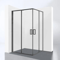 Best Design Hulmer shower cabin with sliding doors 120x90x210cm aged iron - gunmetal