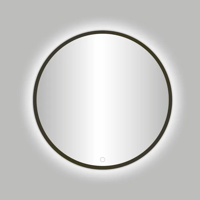 Best Design Moya ronde spiegel Gunmetal verouderd ijzer incl. LED-verlichting Ø 80 cm