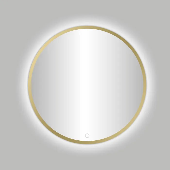 Best Design Nancy ronde spiegel mat goud incl. LED-verlichting Ø 80 cm