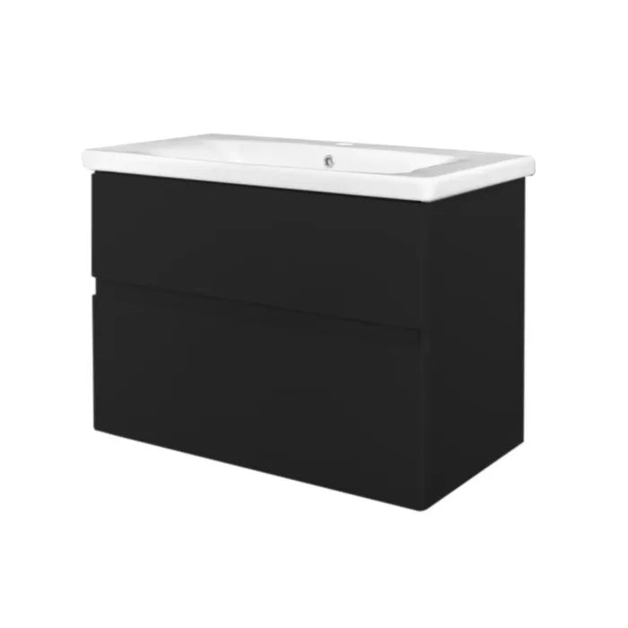 Best Design Quick Black greeploos wastafelmeubel onderkast met wastafel mat zwart 65cm