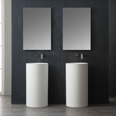 StoneArt Vrijstaande Wastafel LZ508 - 45x45cm - mat wit