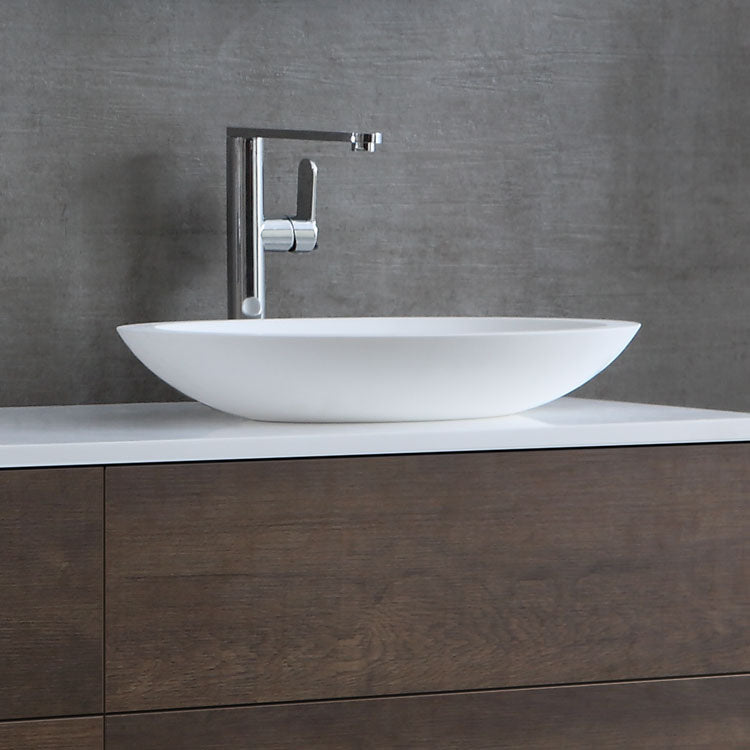 StoneArt solid surface waskom LC117 - mat wit