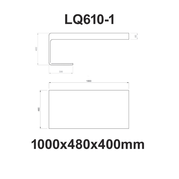 StoneArt badkamermeubel LQ610-1 100x48 - wit