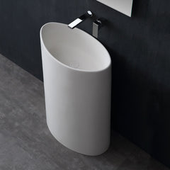StoneArt Vrijstaande Wastafel LZ503 - wit glanzend - 60x37cm