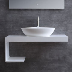 StoneArt solid surface waskom LC154 - glans wit