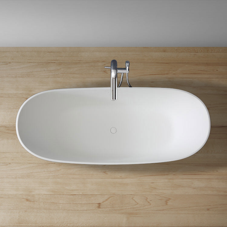 StoneArt Vrijstaande Badkuip BS-526 - zwart-wit mat - 185x79