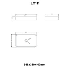 StoneArt solid surface waskom LC111 betongrijs mat