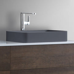 StoneArt solid surface waskom LC111 betongrijs mat