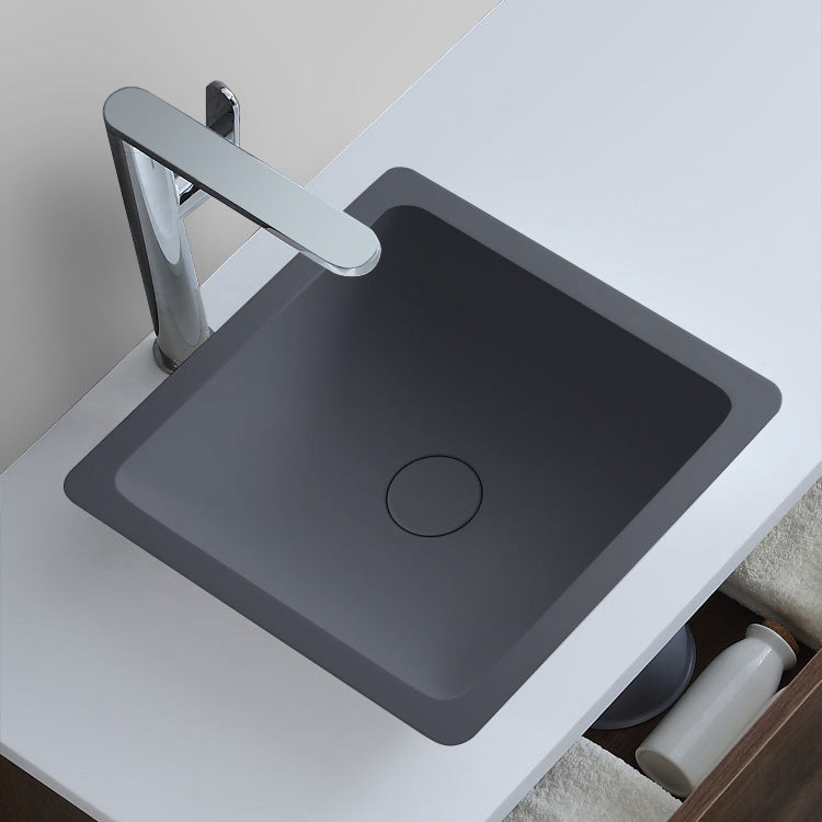 StoneArt waskom LC115 - solid surface - 38x38cm - vierkant