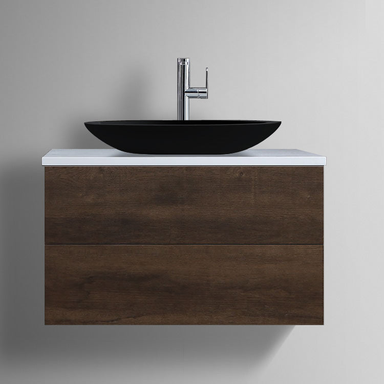 StoneArt solid surface waskom LC117 - mat zwart